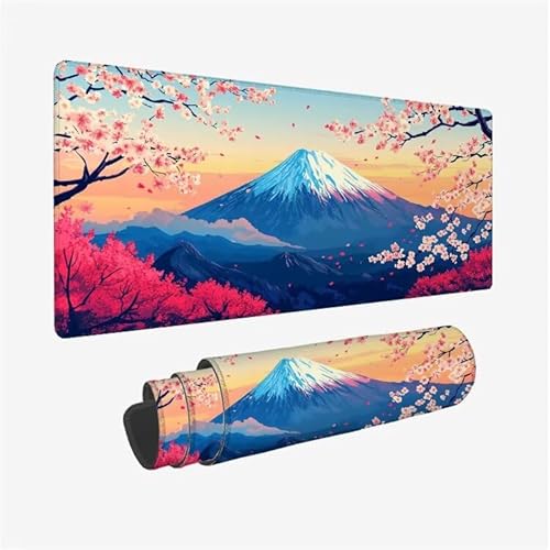 Mauspad Strand Schreibtischunterlage Blume Mousepad XXL 1600x800X0.3MM, Wetterfest Mauspad Gaming Zubehör mit Rutschfeste Gummibasis, Mouse Pad Schreibtisch Zubehör für Office Deko Gifts, Model-250 von Zsoxooll