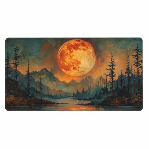 Weizenfeld Mauspad Sonne Gaming Mauspad XXL 800x300x3mm Großes Mousepad Verbessert Geschwindigkeit und Präzision, Schreibtischunterlage Vernähte Kanten WassXerdicht Anti-Rutsch für Gaming, Büro von Zsoxooll