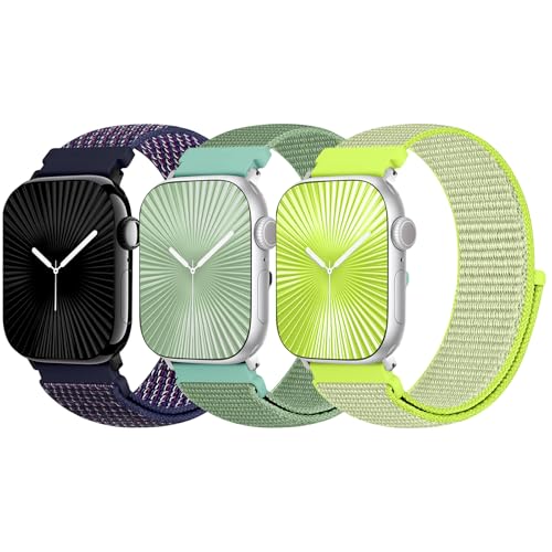 Zspoly Ersatzarmband Kompatibel mit Apple Watch Armband 44mm 45mm 46mm 49mm 38mm 40mm 41mm 42mm für Damen Herren, Nylon Sport Solo Loop Armband für iWatch Serie 10 9 Ultra 8 7 6 5 4 3 2 1 SE von Zspoly