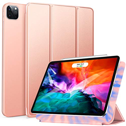 ZtotopCase Hülle für iPad Pro 12.9 2020/2021/2022(4.Generation/5.Generation/6.Generation), Magnetisches Ultra Schlank leichte und Klappständer Schutzhülle mit Automatischem Schlaf/Aufwach, Roségold von ZtotopCases