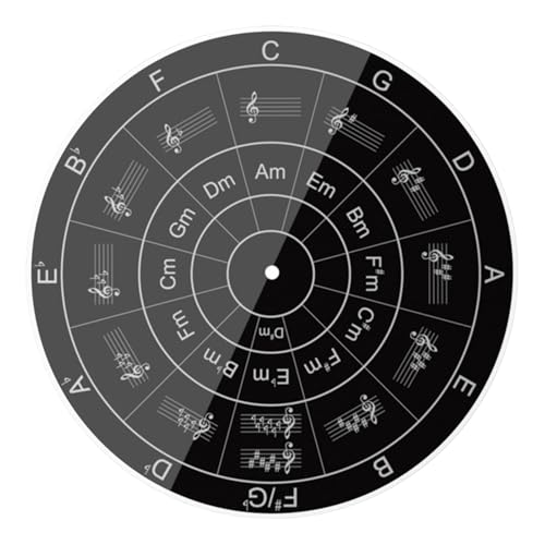 Zubehors Acryl-Slipmat für Plattenspieler, Plattenspieler - Musiknotenmuster Plattenspielermatte Schallplattenteller Slipmat | Plattenspieler-Plattenspieler-Matte für eine bessere Bassqualität von Zubehors