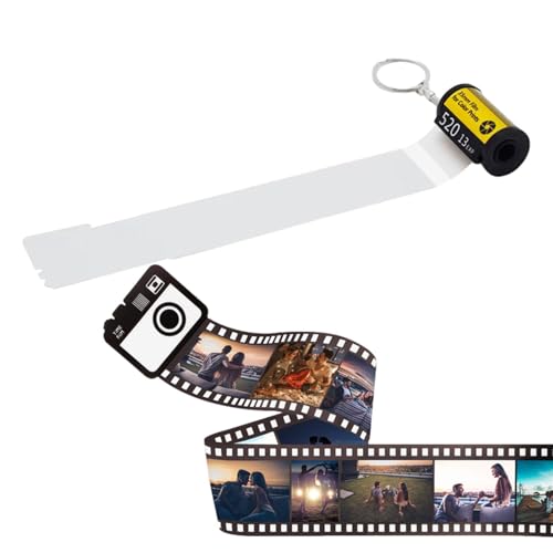 Zubehors Erinnerungsfilm-Foto-Schlüsselanhänger | Blanko-Wärmeübertragungs-PET-Filmfilm,Filmrolle Kamerarolle Bild Schlüsselanhänger für Tasche Ornament Warmes Geschenk von Zubehors