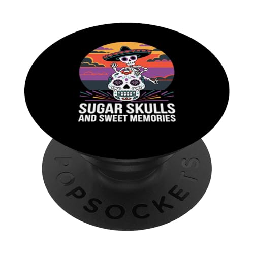 Tag Der Toten Mexikanischer Dia De Los Muertos Zuckerschädel PopSockets Klebender PopGrip von Zuckerschädel & Halloween - Tag Der Toten