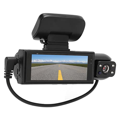 1080P FHD Dashcam mit 3,16-Zoll-Display, um 360 Grad Drehbarem Objektiv, Bewegungserkennung, Rückfahrsichtbarkeit, Videoaufzeichnung für Autos von Zunate