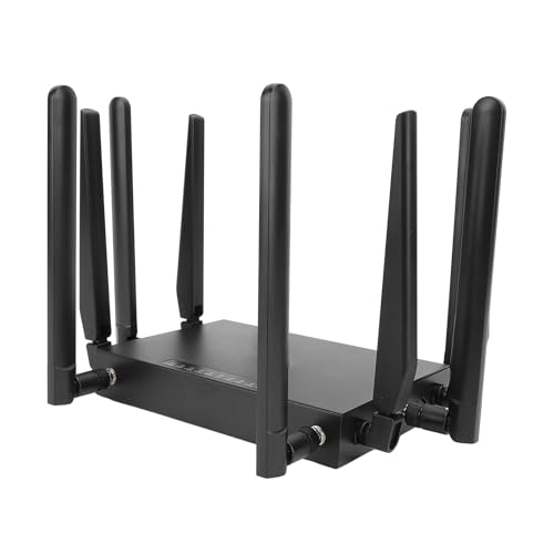 5G SIM Karten Router CPE, WiFi 6 Router Dualband mit SIM Kartensteckplatz 10 Antennen WiFi Hotspot für Smarthome Office Indoor, Unterstützt 20 Geräteverbindungen (EU-Stecker) von Zunate