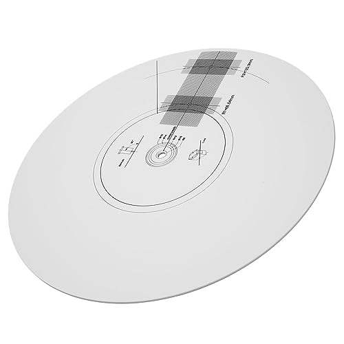 Plattenspieler-Kartuschen-Ausrichtungs-Winkelmessermatte, Phonographen-Kartuschen-Ausrichtungswerkzeug, rutschfeste LP-Schallplatten-Kalibrierungsplatte für Plattenspieler-Zubehör von Zunate