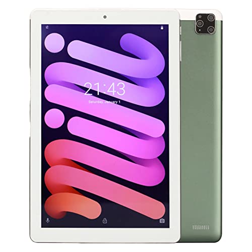 Zunate 10 Zoll Tablet, 4 GB RAM 256 GB ROM Tablet PC 1920 X 1080 3G Netzwerk 5 MP 8 MP Kamera 6000 mAh Akku, Unterstützt WiFi, BT, GPS, Face Unlock und Speichererweiterung von Zunate