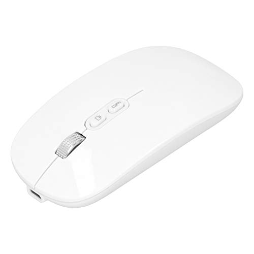 Zunate Drahtlose Optische Maus, 5.0 Ergonomische Spielemäuse, 3 Stufen 800-1600 DPI, 5 Tasten für Desktop-PC (Weiss) von Zunate