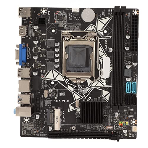 Zunate H81A Desktop Motherboard, 2 DDR3 LGA11501 Computer Mainboard für für Xeon E3 V3, 2 SATA3.0, 8 USB2.0, 2 USB3.0, HDMI, VGA, PCIE 8X und 2 NVME M.2 Port von Zunate