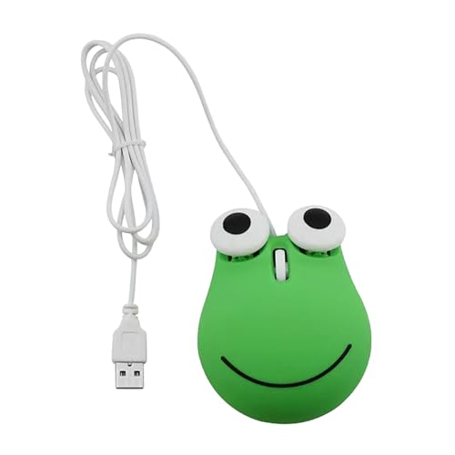 Zunate USB verkabelte Niedliche Maus, Cartoon Tier Frosch Form Maus, Tragbare Mäuse, Ergonomische Maus für Laptop PC, Reibungslose und Präzise Steuerung von Zunate