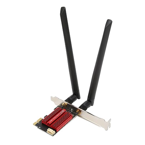 Zunate WiFi 6E PCIE Karte, BT 5.3 PCIE WiFi Karte, Tri Band PCIE Gigabit Desktop PC, Integrierter WiFi Adapter für Win 10/11 von Zunate