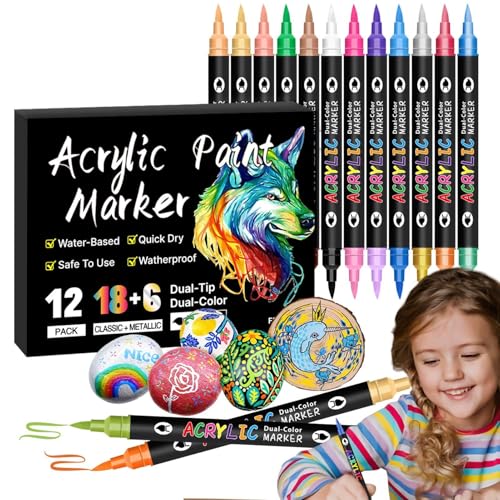 Zunetsutock Künstler Malvorlagen Set - Malvorlagen Stift Set | Multifunktionale Markerstifte für Kunstliebhaber, Studenten oder handgeschriebene Tagebücher von Zunetsutock