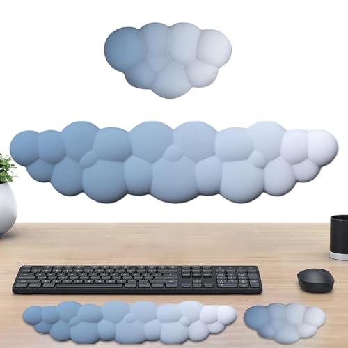 Cloud-to-Cloud für Tastatur, Cloud-to-Female | 2 niedliche Klassenwachsstücke, ergonomisch geformte ergonomischförmige Klemmen, komfortable Palmenunterstützung für Tastatur von Zunishaone