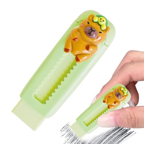 Einziehbarer Radiergummi | Capybara niedliche Schieberschub Pull Bleistift Eraser | Weiche Gummi -Radiergummis für Schüler, Kindererziehung, Kunst, Mal Einziehbarer Radiergummi | Capybara niedliche Schieberschub Pull Bleistift Eraser | Weiche Gummi -Radiergummis für Schüler, Kindererziehung, Kunst, Mal von Zunishaone