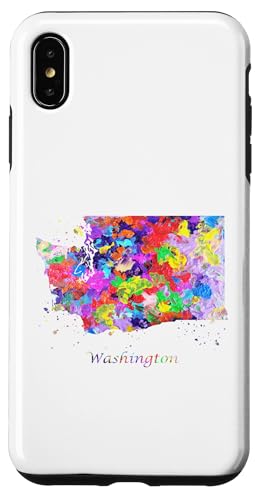 Hülle für iPhone XS Max Landkarte des US-Bundesstaates Washington von Zuzi's