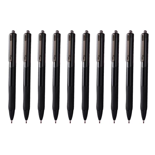 ZwaitL 10 x schnelltrocknender neutraler Stift, 0,5 mm, Gelschreiber, einziehbarer Stift, glattes Schreiben, schwarzer Gelschreiber ZwaitL 10 x schnelltrocknender neutraler Stift, 0,5 mm, Gelschreiber, einziehbarer Stift, glattes Schreiben, schwarzer Gelschreiber von ZwaitL