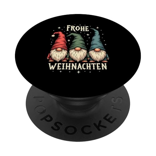 Drei Zwerge Frohe Weihnachten Wichtel Gnome Lustige Xmas PopSockets Klebender PopGrip von Zwerge Gnome & Wichtel Frohe Weihnachten Shop