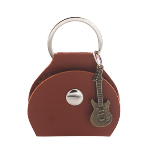 Tragbarer Gitarrenplektren-Halter, Schlüsselanhänger, PU-Leder, Gitarrenplektren-Etui mit Anhänger, Aufbewahrungstasche, einfach zu bedienen Tragbarer Gitarrenplektren-Halter, Schlüsselanhänger, PU-Leder, Gitarrenplektren-Etui mit Anhänger, Aufbewahrungstasche, einfach zu bedienen von Zxfdsfdbnm