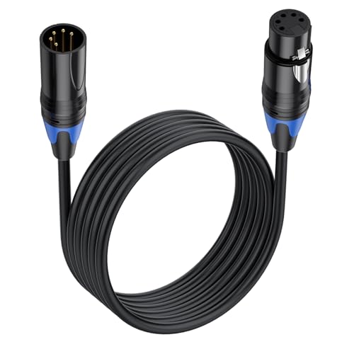 Zxfdsfdbnm 50 cm/1 8 M/300 cm/5 M/10 M 5Pin Stecker Kabel Männlich Zu Weiblich Stecker Draht Linie DMX512 Kabel Für Mikrofon Mischer von Zxfdsfdbnm