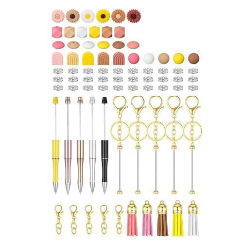 Zxfdsfdbnm 78-teiliges Kugelschreiber-Set mit Perlen, Karabinerverschlüssen, Schlüsselanhänger, Quasten, Schulbedarf Zxfdsfdbnm 78-teiliges Kugelschreiber-Set mit Perlen, Karabinerverschlüssen, Schlüsselanhänger, Quasten, Schulbedarf von Zxfdsfdbnm