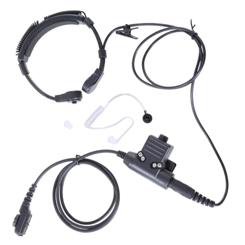 Zxfdsfdbnm Air Akustik Rohr Ohrhörer Throat Mic Air Tubes Ohrhörer Headsets Push to Talk Mic Adapter Für PD780 PT580H PD780G von Zxfdsfdbnm