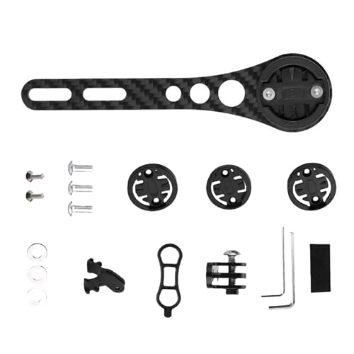 Zxfdsfdbnm Kohlenstofffasern Fahrrad Computer Mount Set Regulierbare Fahrräder Computerhalter Kompatibilität Zykluszubehör von Zxfdsfdbnm