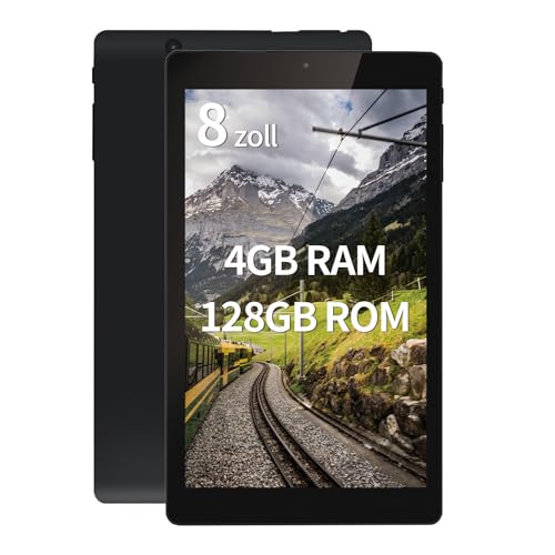 UDKED Mini 5 8 Zoll Tablet Windows 10 4 GB RAM 128 GB EMMC,Celeron Z8350 Quad-Core LCD, ultradünn und leicht, hohe Geschwindigkeit und leise, WiFi, Micro USB High Performance Tablet (Schwarz) von Zyphionix