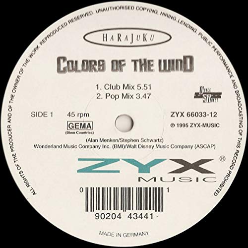 Colors of the Wind [Vinyl LP] von Zyx Records