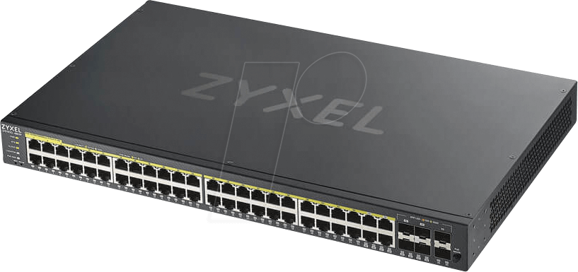 ZYXEL GS192048HP - Switch, 50-Port, Gigabit Ethernet, RJ45/SFP, SFP, PoE von Zyxel