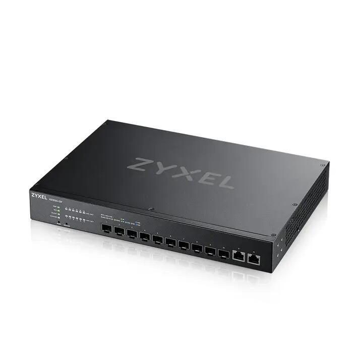 Zyxel Switch 12-Port 2x 10G RJ45 + 10x SFP+ Glasfaser L2 von Zyxel