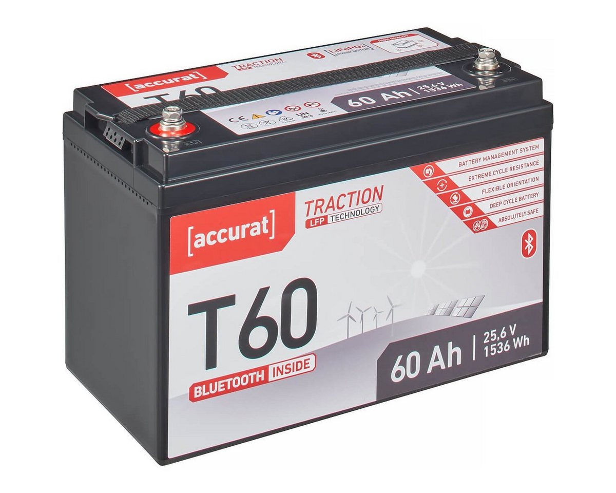 accurat Accurat Traction T60 LFP BT 24V LiFePO4 Lithium 60Ah Batterie, (24 V) von accurat