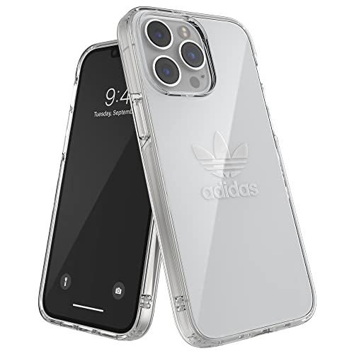 Adidas Hülle Entworfen für iPhone 14 Pro Max | Stoßfester Fallschutz | Kompatibel mit kabellosem Laden | 6,7 Zoll Transparentes Trefoil Design | Schützende Originals Handyhülle von adidas