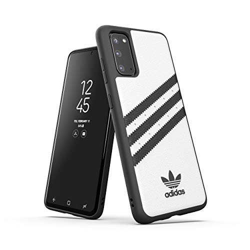 adidas Originals Designed für Samsung Galaxy S20 Hülle DREI Streifen Schutzhülle - Weiß und Schwarz von adidas