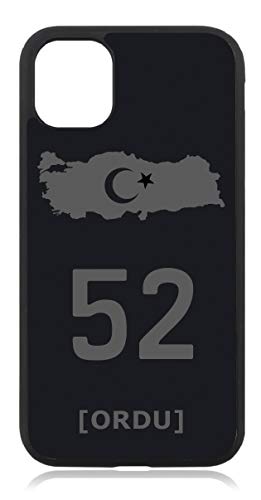 aina Kompatibel mit iPhone 15 PRO MAX Hülle, Türkiye Türkei 52 Ordu Flagge Silikon Handyhülle Matt Schwarz von aina