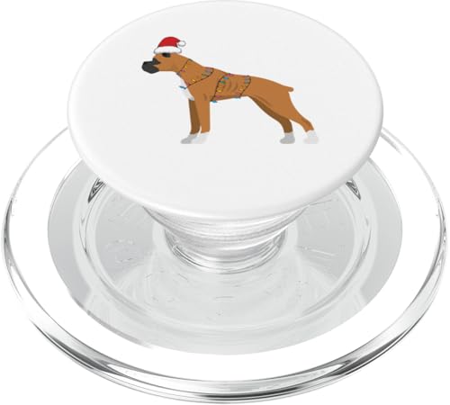 Boxer Hund Design Kätzchen Silhouette Boxer Hundeliebhaber Weihnachten PopSockets PopGrip für MagSafe von alae