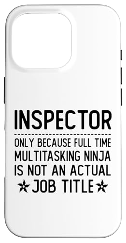 Lustiger Inspektor Design Spruch: Inspektor Jobtitel Ninja Hülle für iPhone 16 Pro von alae