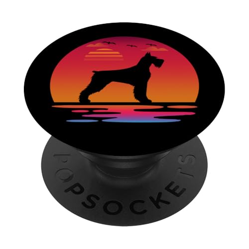 Riesenschnauzer Design Silhouette Riesenschnauzer Liebhaber PopSockets Klebender PopGrip von alae