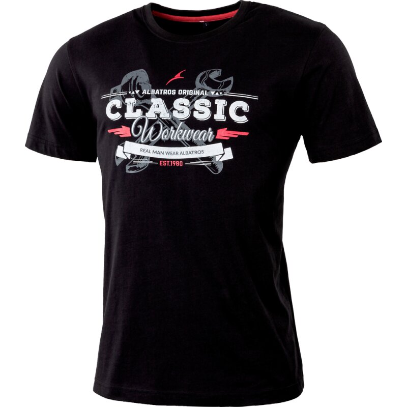 albatros CLASSIC T-Shirt für Beruf und Freizeit schwarz Gr. 2XL von albatros