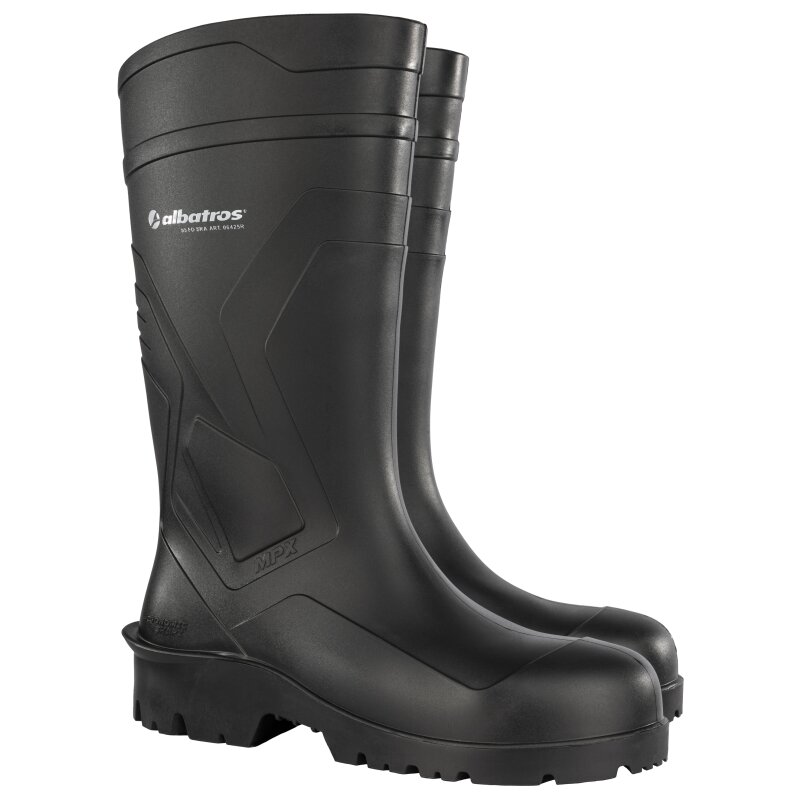 albatros PROTECTOR PLUS robuster Sicherheitsstiefel S5 aus PVC schwarz Gr. 44 von albatros