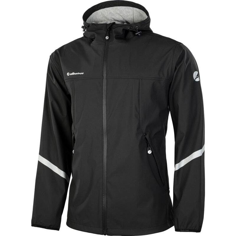 albatros Regenjacke HADLEY wind- und wasserdicht mit Baumwolljersey-Futter schwarz L von albatros