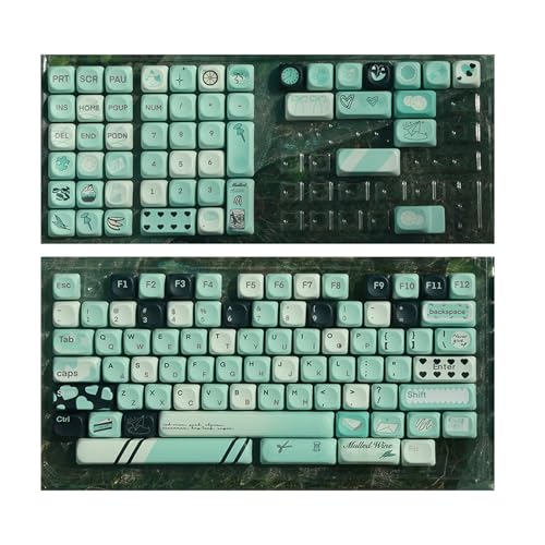 Fantasy Color Englische Tastenkappen, 131-teiliges Set, Farbsublimation, für die meisten mechanischen Tastaturen GMK67 81 87 von alloneslife