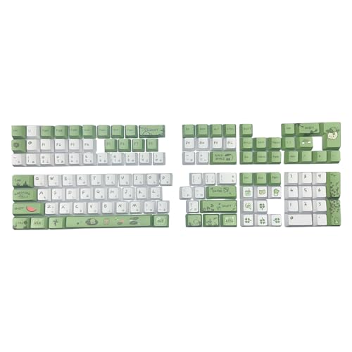 alloneslife Ergonomische OEM-Tastenkappen, japanische Tastenkappen für 61/64/75/87/98/104/108 Tastatur-Enthusiasten, Tastenkappen für verbessertes Tippen von alloneslife