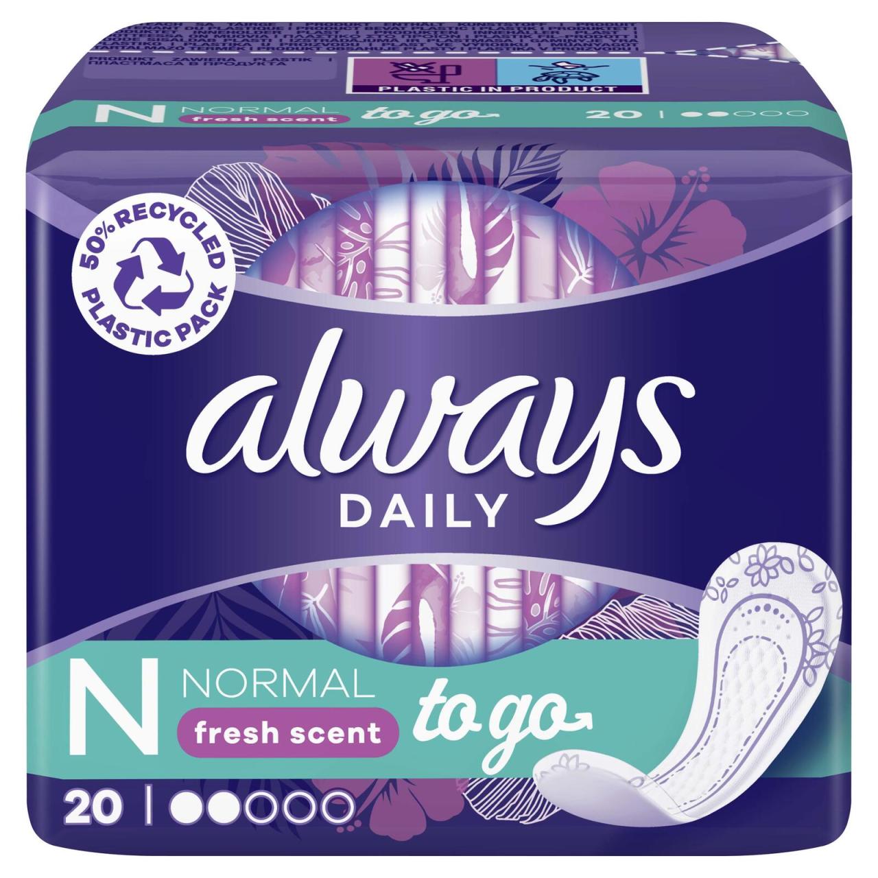 always Slipeinlagen Daily to go Normal 20 St. von always