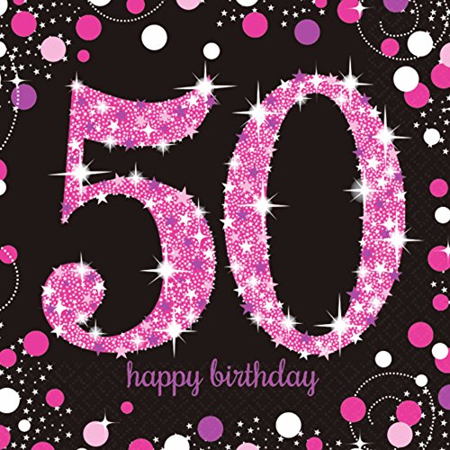 Adult Pink Celebration 30th Birthday Luncheon Napkins von amscan