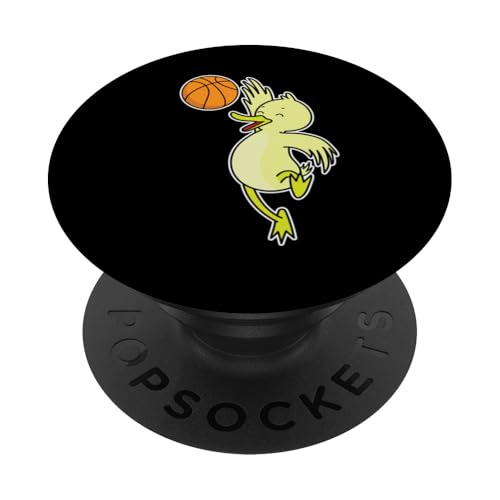 Ente spielt Basketball PopSockets Klebender PopGrip von animal basketball sport basket hall dribbling