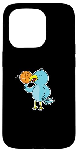 Hülle für iPhone 15 Pro Vogel spielt Basketball von animal basketball sport basket hall dribbling