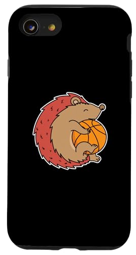 Hülle für iPhone SE (2020) / 7 / 8 Igel spielt Basketball von animal basketball sport basket hall dribbling