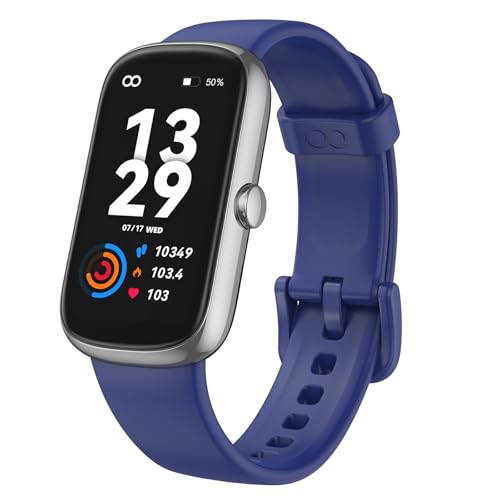 anyloop Fitness Tracker, 1,47 Zoll Fitnessuhr mit Pulsuhr SpO2 Sleep Tracker Schrittzähler IP68 Wasserdichter Smartwatch Aktivitätstracker 100+ Sportmodi Sportuhr für Damen Herren, Tiefblau von anyloop