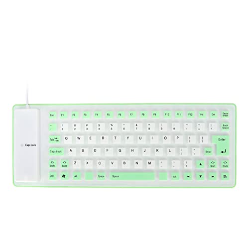 aqxreight Silikontastatur Oi Silikontastatur: Die Tragbare Tastatur für Ihren PC für oder (Green) von aqxreight