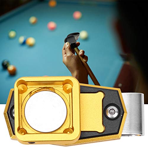 aqxreight Tragbarer Mini-Magnet-Billard-Kreidekoffer, Wettkampfsport-Box mit Festem Clip, Pool-Snooker-Sportzubehör, Lila (GOLD) von aqxreight